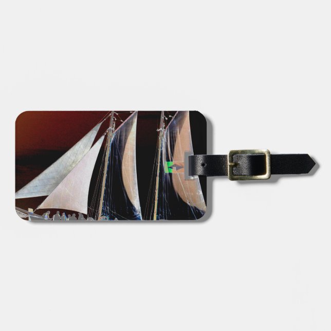 Boats under Sail Luggage Tag (Front Horizontal)