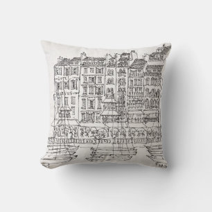 Boats Vieux-Port Marseille, France Throw Pillow