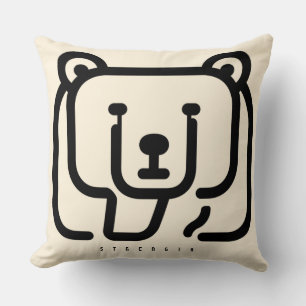 BOAZ Bear – Strength Icon Throw Pillow