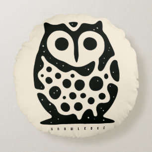 BOAZ Owl – Wisdom Icon Round Pillow