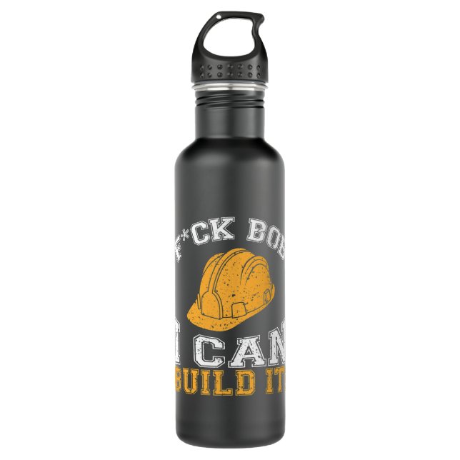 Bob Builder I Funny Construction Worker 710 Ml Water Bottle (Front)