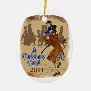 Bob Crachit and Tiny Tim Ceramic Ornament