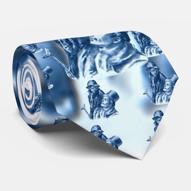 Bob Cratchit and Tiny Tim Christmas Carol Tie (Rolled)