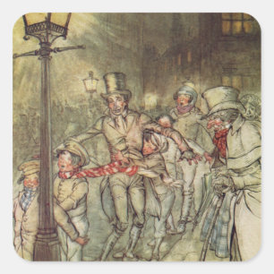 Bob Cratchit went down a slide on Cornhill Square Sticker