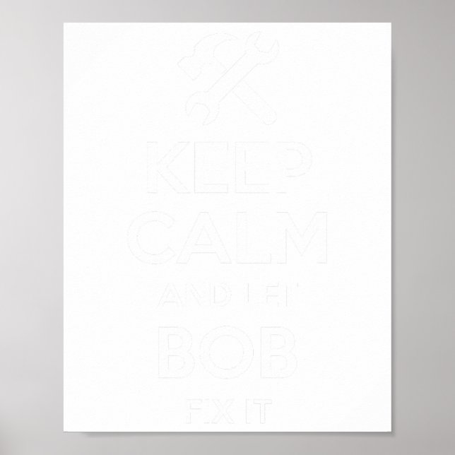 Bob Fix Quote Funny Birthday Personalized Name Gif Poster (Front)