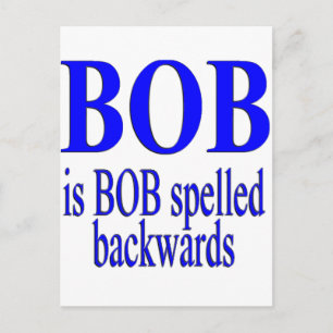 Bob is Bob backwards Postcard