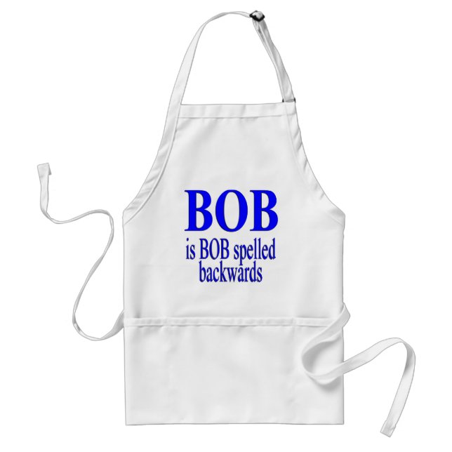 Bob is Bob backwards Standard Apron (Front)