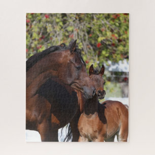 Bob Langrish Arab Mare and Foal Standing Jigsaw Puzzle