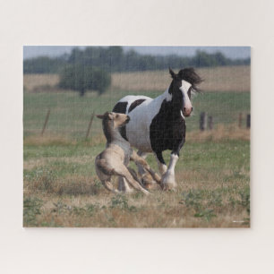 Bob Langrish Gypsy Vanner Mare and Foal Jigsaw Puzzle