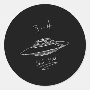 Bob Lazar Sport Model Uap Classic Round Sticker
