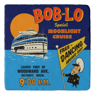 Bob-Lo Special Moonlight Cruise Retro Design Trivet