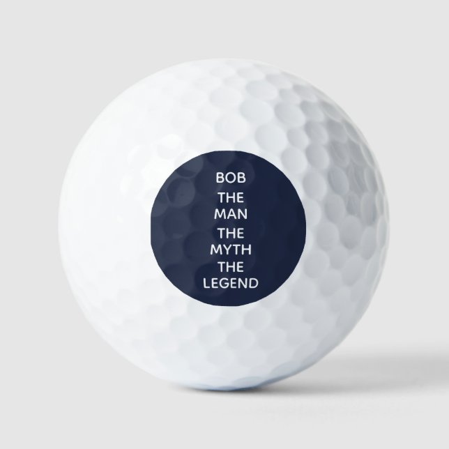 Bob: Man, Myth, Legend, Golf Balls (Front)