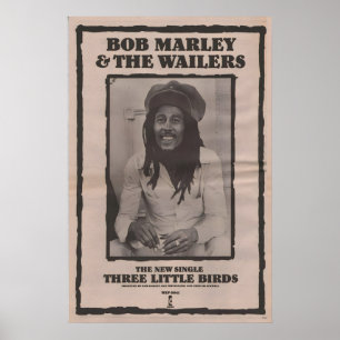 BOB MARLEY Poster - 1980 original NME - Three