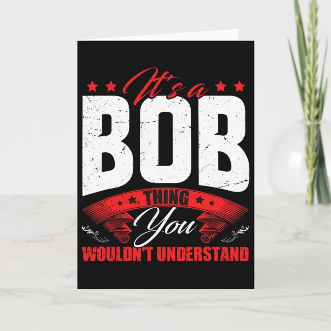 Bob Name Personalized Birthday Fun Christmas  Card (Front)