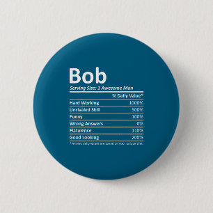 Bob Nutrition Funny Birthday D Name Gif 2 Inch Round Button