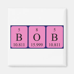 Bob periodic table name magnet