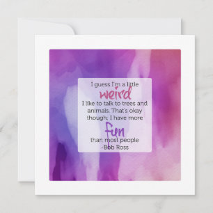 Bob Ross Inspirational Quote Greeting Card
