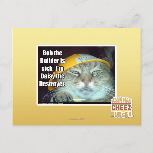 Bob the Builder is sick Postcard (Front)