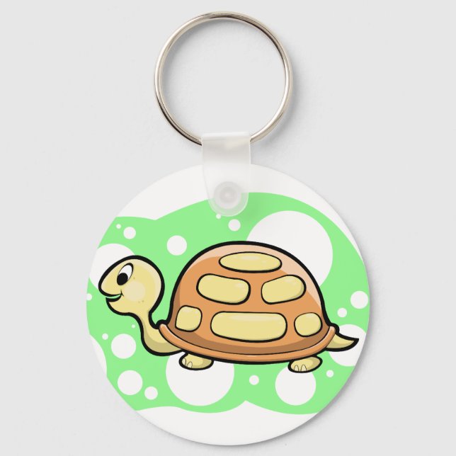 Bob the Turtle Illustration Keychain (Front)