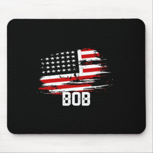 Bob Usa Flag Personalized 4th Of July Bob Mouse Pad