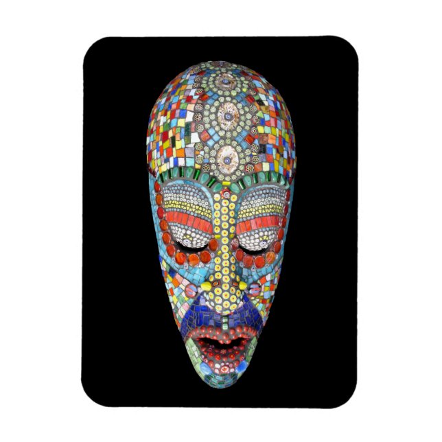 Bob, Why the Long Face? Mosaic Mask Magnet (Vertical)