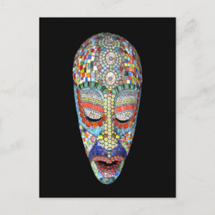 Bob, Why the Long Face? Mosaic Mask Postcard