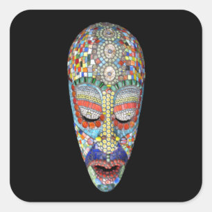 Bob, Why the Long Face? Mosaic Mask Square Sticker