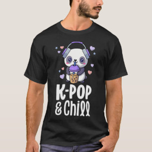 Boba And KPop  Kawaii Panda Bubble Tea KPop falken T-Shirt