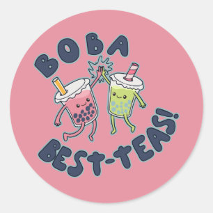 Boba Best-Teas! Classic Round Sticker