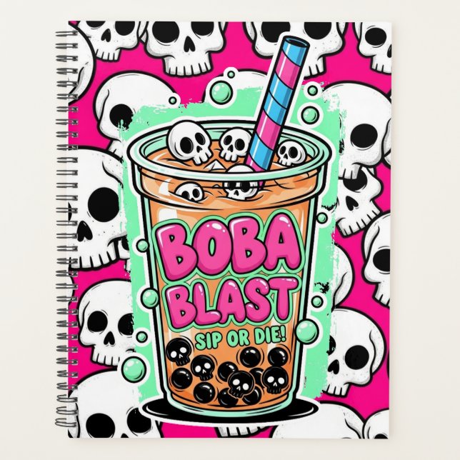 Boba Blast – Sip or Die! Planner (Front)
