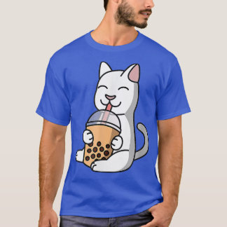 Boba Bubble Milk Ea White Cat Pet  T-Shirt