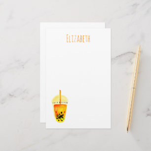 Boba Bubble tea art illustration Stationery