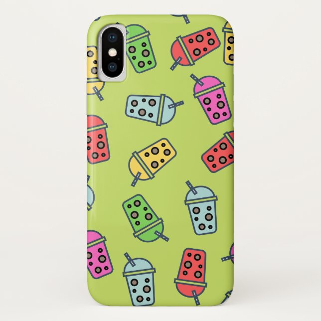 Boba Bubble Tea Pattern Case-Mate iPhone Case (Back)