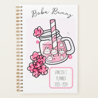 Boba Bunny Kawaii and Cute Tea Pink Planner