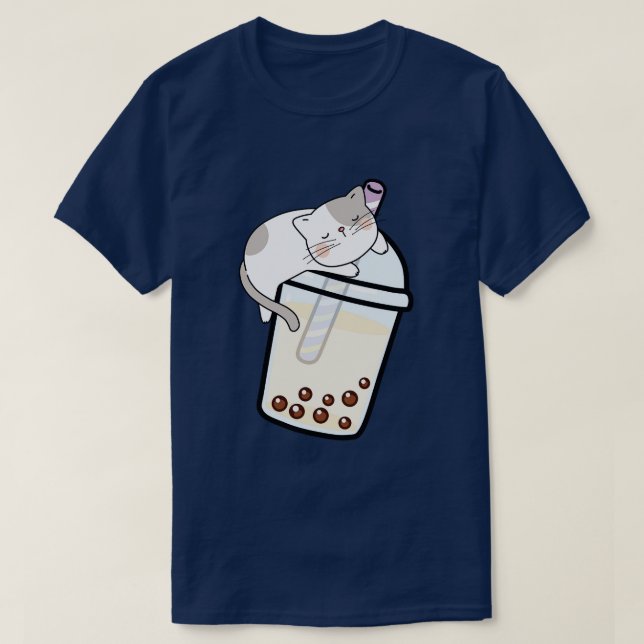 Boba Cat T-Shirt (Design Front)