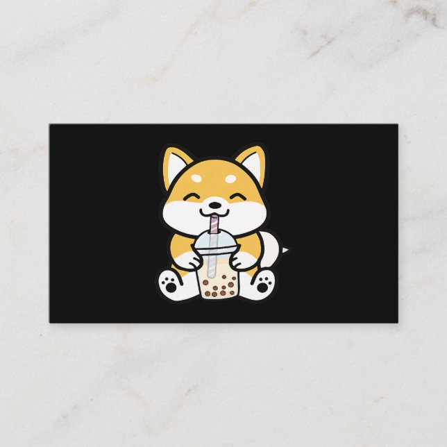 Boba Corgi, Corgi Boba, Boba Shiba, Shiba, Corgi Business Card (Front)