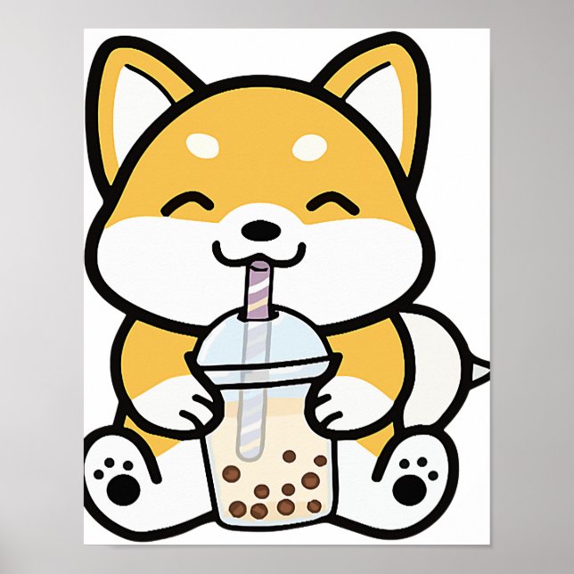Boba Corgi, Corgi Boba, Boba Shiba, Shiba, Corgi, Poster (Front)