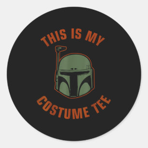 Boba Fett Costume Halloween  Classic Round Sticker