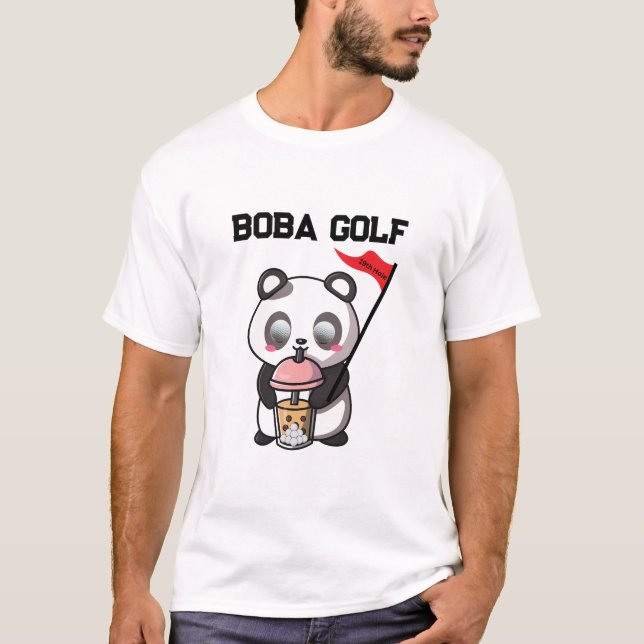 Boba Golf | Milk Tea | Bubble Golf | Golfer T-Shirt (Front)