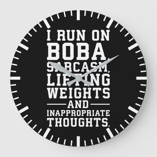 Boba, Lifting Weights, Inappropriate Thoughts, Gym Large Clock (Front)