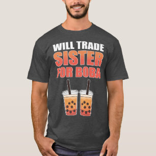 Boba Milk Drink Kawaii Friend with Bubble Tea 128 T-Shirt