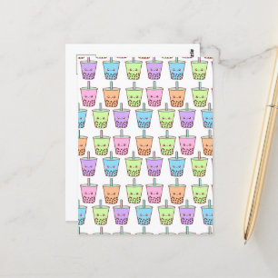Boba Milk Tea Flavours Postcard