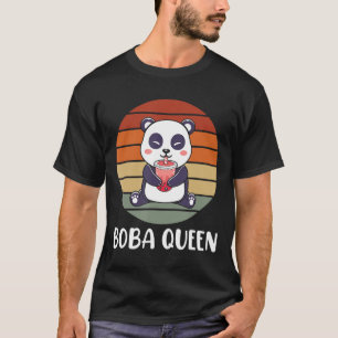 Boba Queen Bubble Tea Japanese Cute Panda Anime Ka T-Shirt