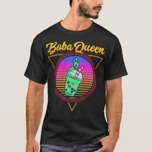 Boba Queen  Cute Kawaii Funny Bubble dressage bran T-Shirt