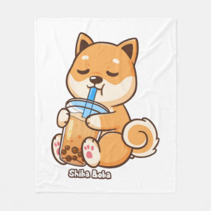 Boba Shiba Boba Shiba Boba Shiba 1 Fleece Blanket