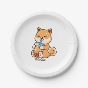 Boba Shiba Boba Shiba Boba Shiba 1 Paper Plate