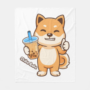 Boba Shiba Boba Shiba Boba Shiba 2 Fleece Blanket