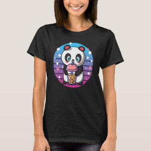 Boba Tapioca Pearls Bubble Milk Tea Drink Panda K T-Shirt