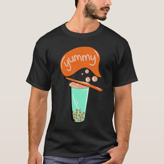 boba tea bubble milk matcha tea brown tea lover  T-Shirt (Front)