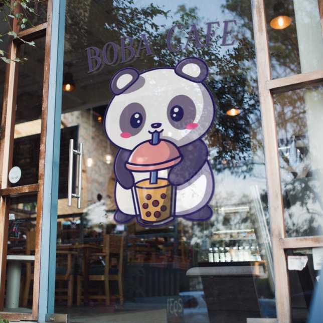Boba Tea , Bubble milk tea Window Cling (Creator Uploaded)